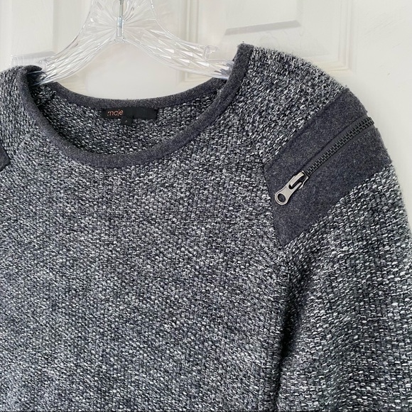 Maje Bodycon Thick Gray Sweater Dress EUC - Picture 3 of 7